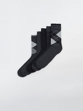 Soket Çorap KARIŞIK RENK İPLİĞİ BOYALI