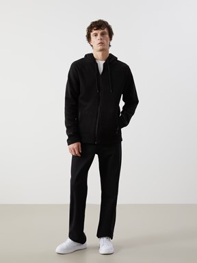 Fermuarlı Sweatshirt YENİ SİYAH