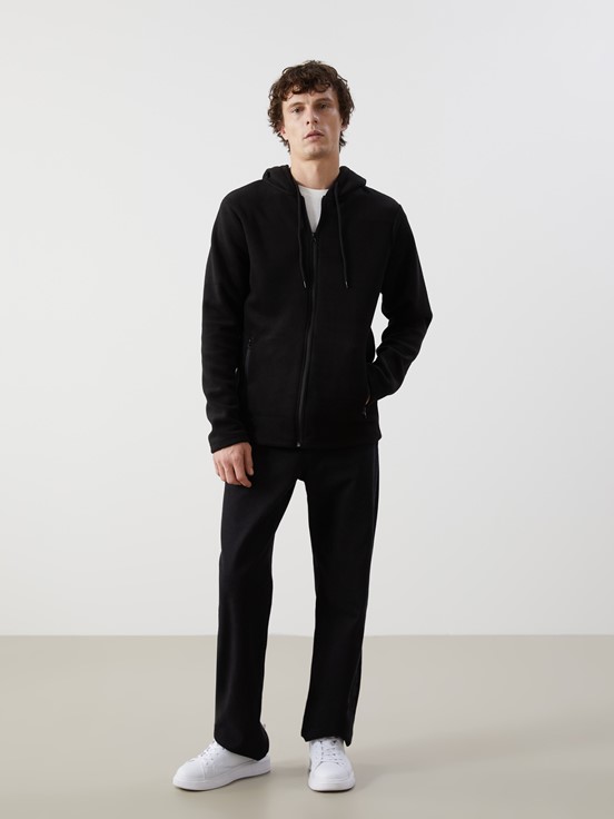 Fermuarlı Sweatshirt YENİ SİYAH