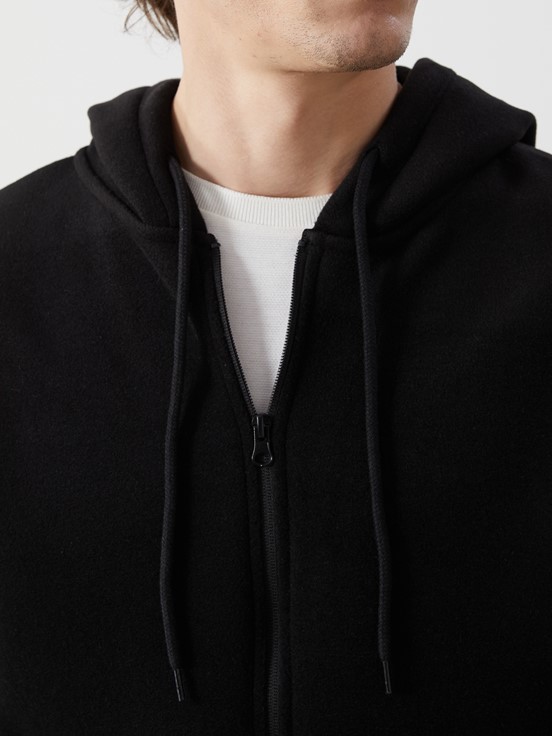 Fermuarlı Sweatshirt YENİ SİYAH