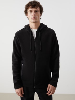 Fermuarlı Sweatshirt YENİ SİYAH