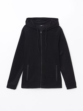 Fermuarlı Sweatshirt YENİ SİYAH