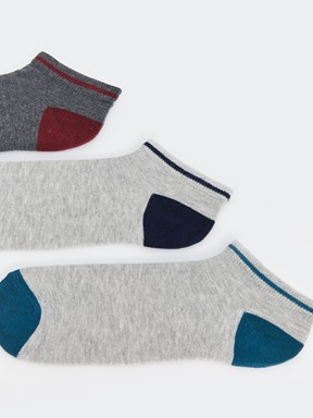 Patik Çorap KARIŞIK RENK İPLİĞİ BOYALI