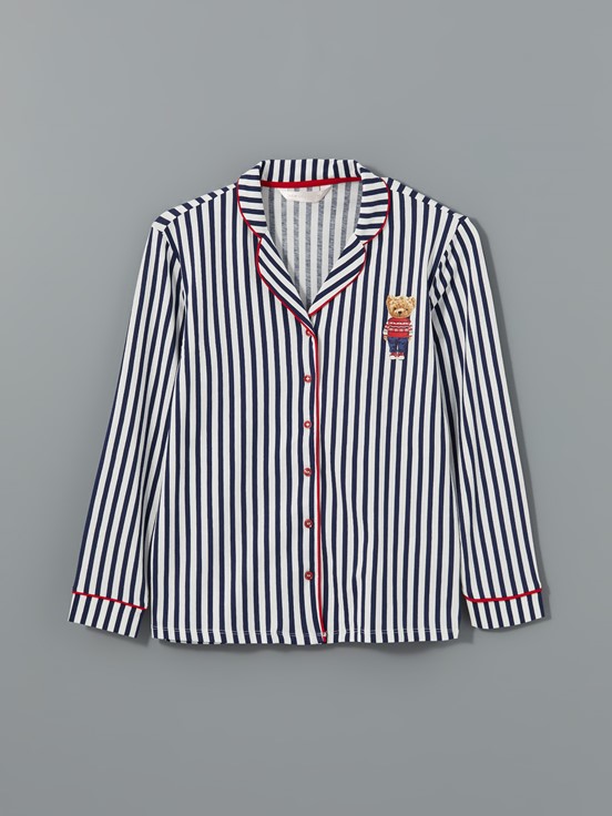 Pijama Takım LACİVERT ÇİZGİLİ