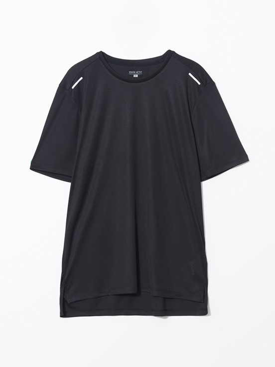 LCW SPORTS Bisiklet Yaka Kısa Kollu Erkek Spor Tişört YENİ SİYAH