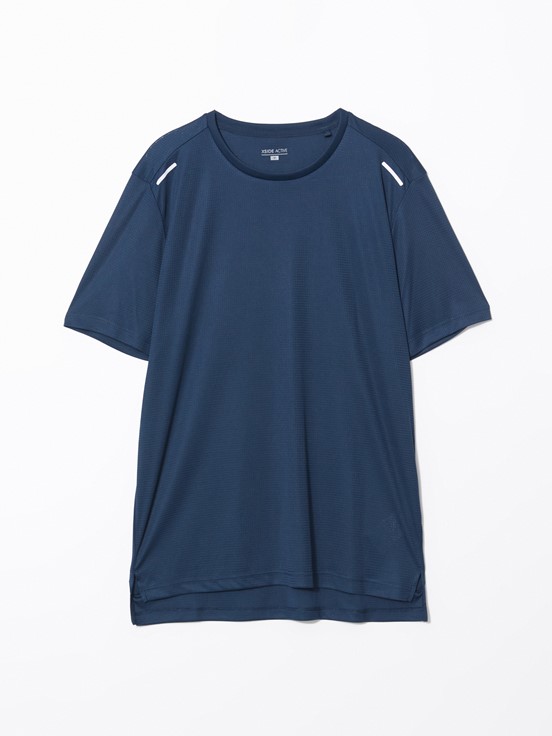 LCW SPORTS Bisiklet Yaka Kısa Kollu Erkek Spor Tişört KOYU INDIGO