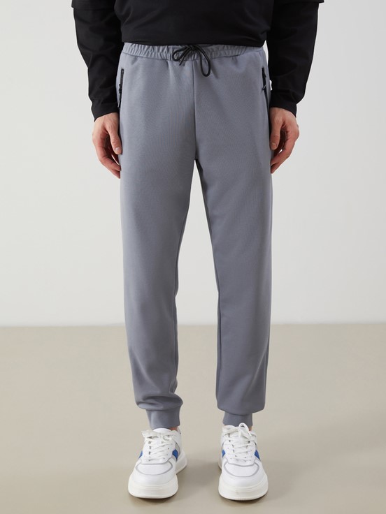 Slim Fit Erkek Jogger Eşofman Altı AÇIK ANTRASİT