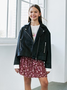 Deri Görünümlü Ceket YENİ SİYAH