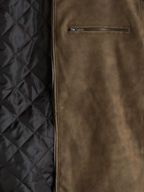 Deri Görünümlü Mont VİZON