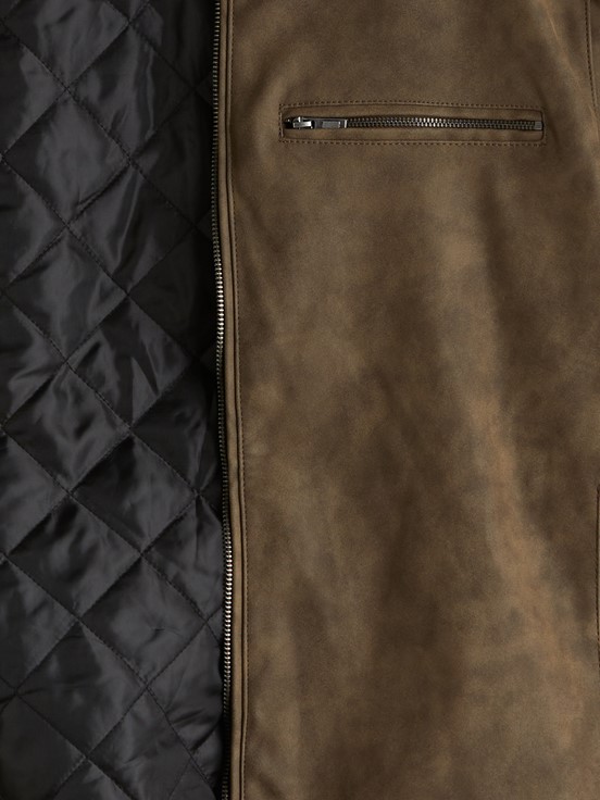 Deri Görünümlü Mont VİZON