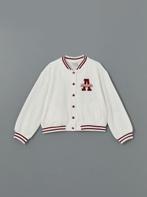 Nakışlı Uzun Kollu Kız Çocuk Kolej Ceket EKRU