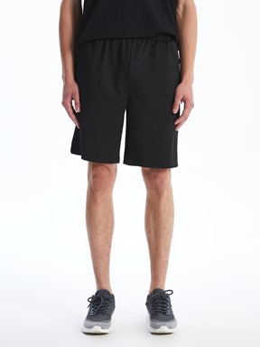 Slim Fit Erkek Spor Şort YENİ SİYAH