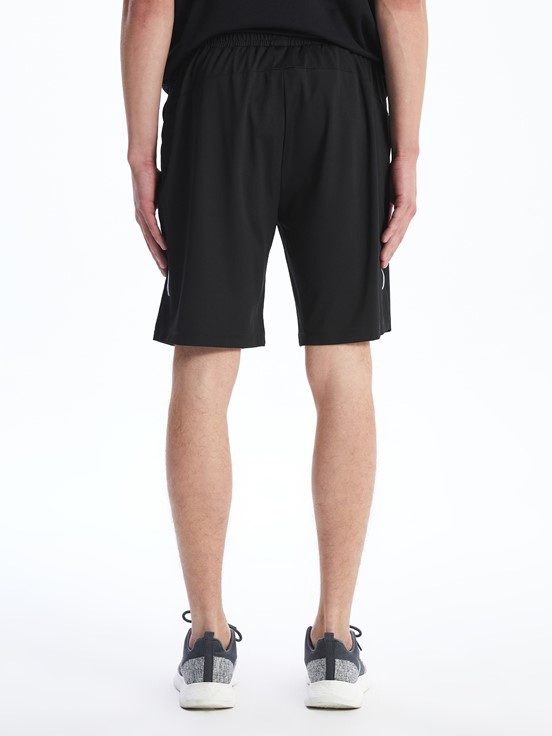 Slim Fit Erkek Spor Şort YENİ SİYAH