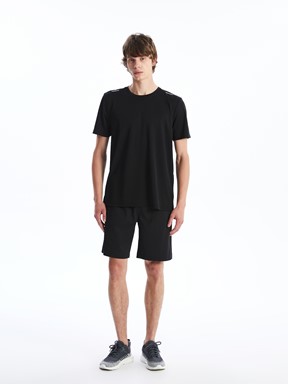 Slim Fit Erkek Spor Şort YENİ SİYAH