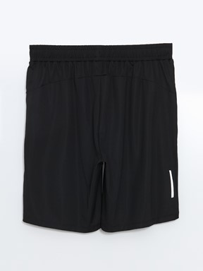 Slim Fit Erkek Spor Şort YENİ SİYAH