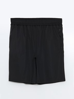 Slim Fit Erkek Spor Şort YENİ SİYAH