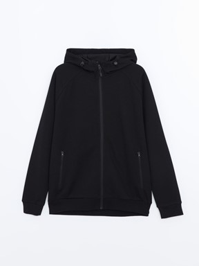 Fermuarlı Sweatshirt YENİ SİYAH