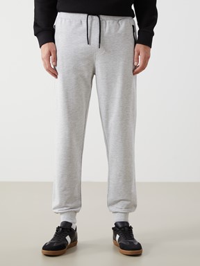 Standart Kalıp Erkek Jogger Eşofman Altı GRİ MELANJ