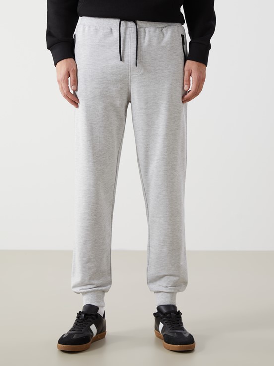Standart Kalıp Erkek Jogger Eşofman Altı GRİ MELANJ