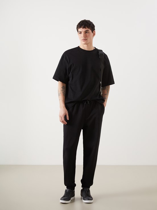 LCW BASIC Rahat Kalıp Erkek Jogger Eşofman Altı YENİ SİYAH