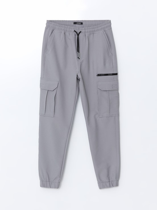 Slim Fit Erkek Kargo Pantolon GRİ