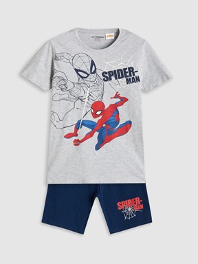 Şortlu Pijama Takımı AÇIK GRİ MELANJ