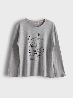 Pijama Takım PEMBE BASKILI