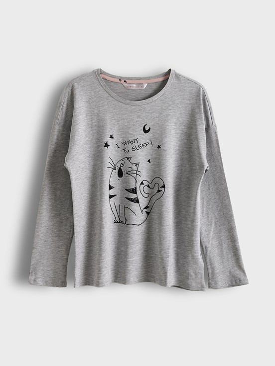 Pijama Takım PEMBE BASKILI
