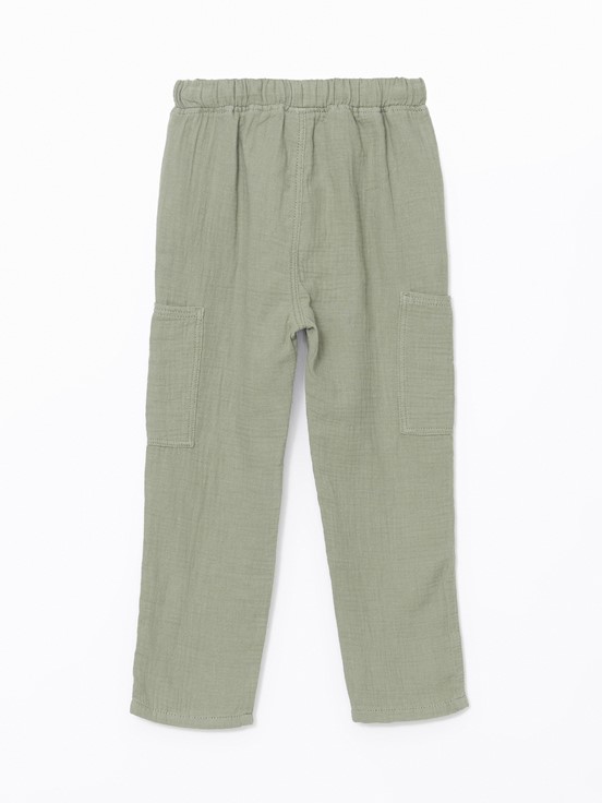 Basic Erkek Çocuk Kargo Pantolon MAT YEŞİL