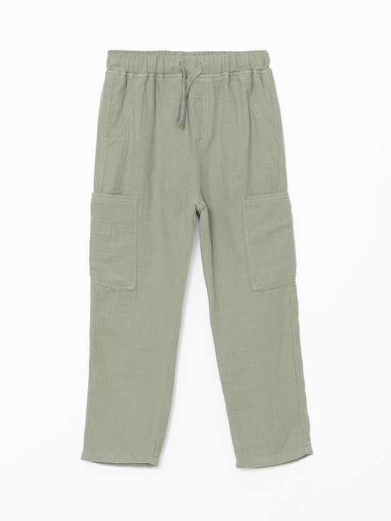 Basic Erkek Çocuk Kargo Pantolon MAT YEŞİL