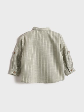 Gömlek MAT YEŞİL ÇİZGİLİ