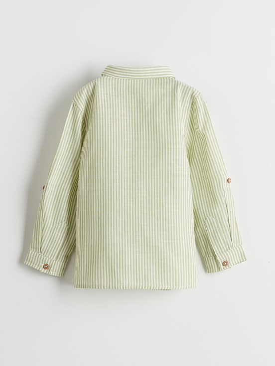 Gömlek AÇIK YEŞİL ÇİZGİLİ