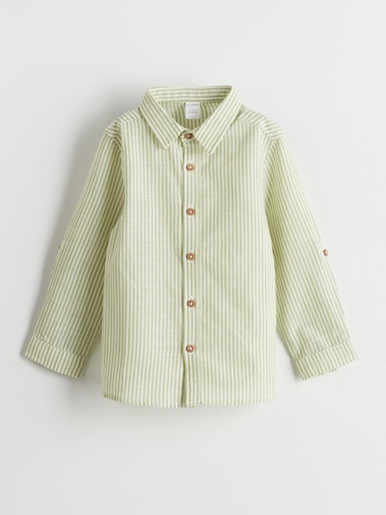 Gömlek AÇIK YEŞİL ÇİZGİLİ