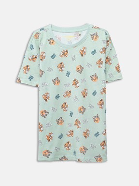 Pijama Takım MAT YEŞİL BASKILI