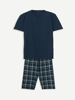 Şortlu Pijama Takımı LACİVERT