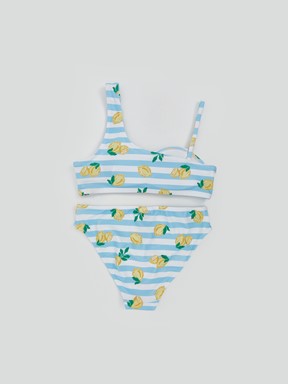 Bikini AÇIK MAVİ BASKILI