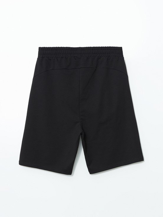 Slim Fit Erkek Spor Şort YENİ SİYAH