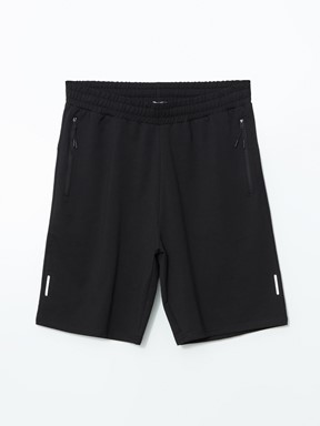 Slim Fit Erkek Spor Şort YENİ SİYAH