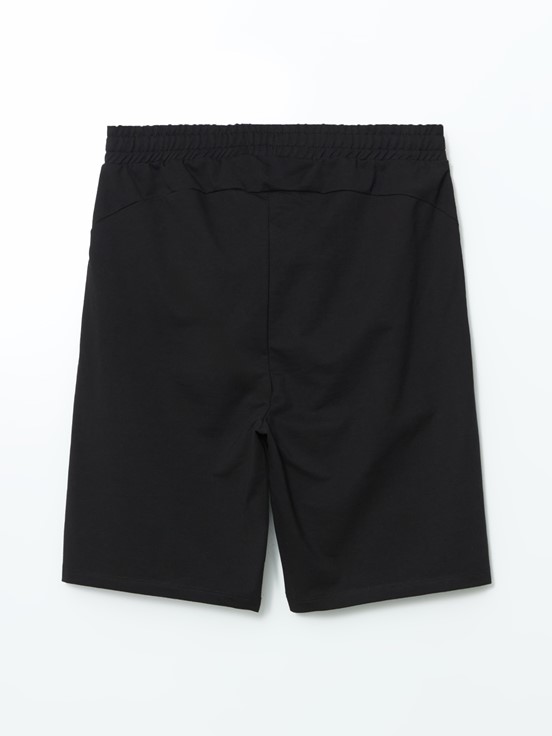 Slim Fit Erkek Spor Şort YENİ SİYAH