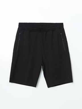 Slim Fit Erkek Spor Şort YENİ SİYAH