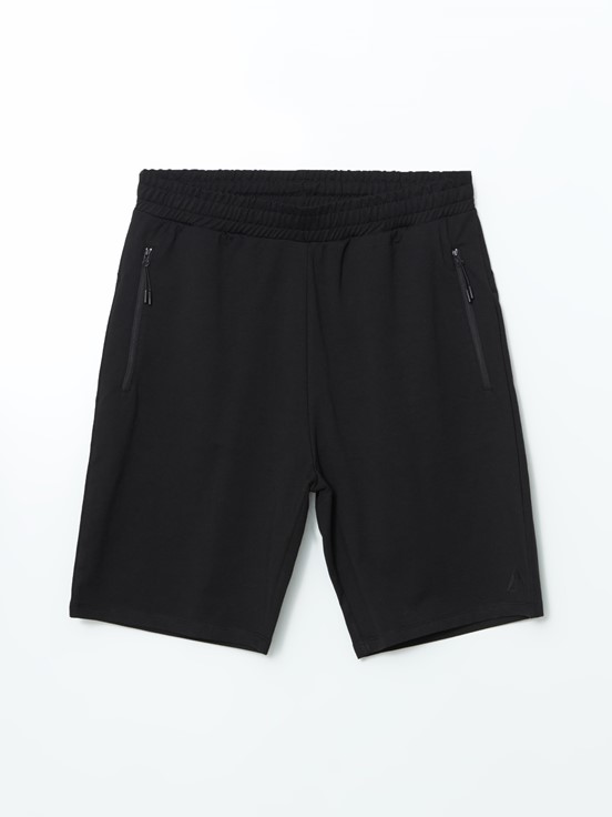 Slim Fit Erkek Spor Şort YENİ SİYAH