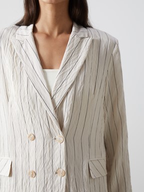 Blazer Ceket BEJ ÇİZGİLİ