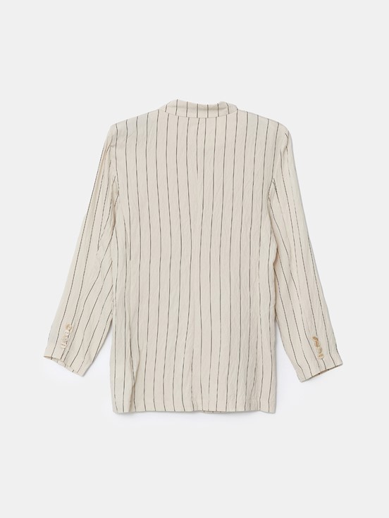 Blazer Ceket BEJ ÇİZGİLİ