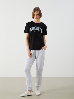 XSIDE Beli Lastikli Kadın Jogger Eşofman Altı AÇIK YEŞİL