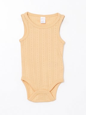 Çıtçıtlı Body AÇIK BEJ BASKILI