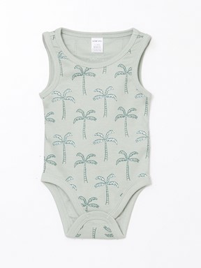 Çıtçıtlı Body AÇIK BEJ BASKILI