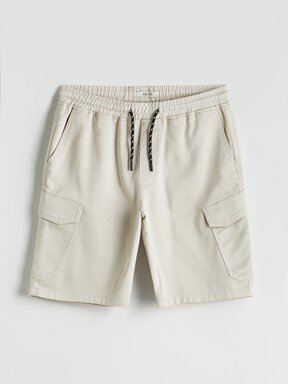 LCW CASUAL Slim Fit Erkek Kargo Şort SİYAH