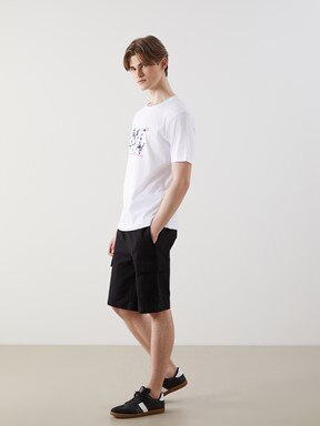 LCW CASUAL Slim Fit Erkek Kargo Şort HAKİ