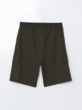 LCW CASUAL Slim Fit Erkek Kargo Şort HAKİ