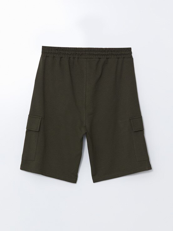 LCW CASUAL Slim Fit Erkek Kargo Şort HAKİ